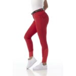 Ženske jahalne hlače EquiTheme Micro Red Edition rdeče 1