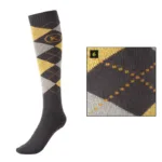 Čarape Kavalkade antracit/žuta