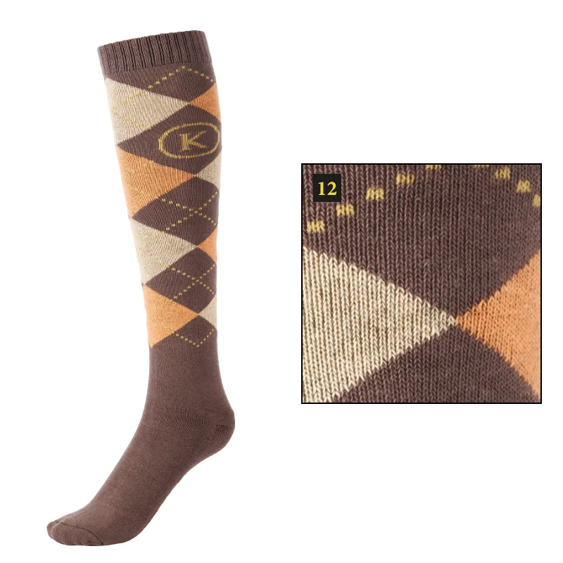 oranžna rjava nogavice clair Nogavice Kavalkade rjava/oranžna - slika 1