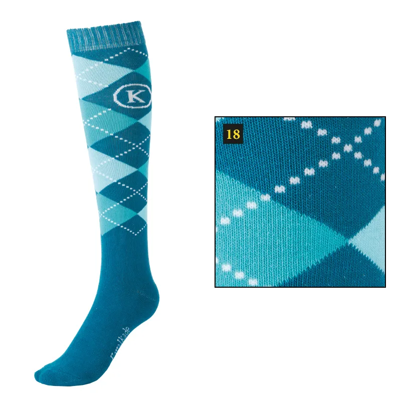 turkizna modra Nogavice Kavalkade turkizna/modra - slika 1