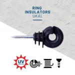 Okrogli izolator za trak ali žico Ukal Elite - slika 4