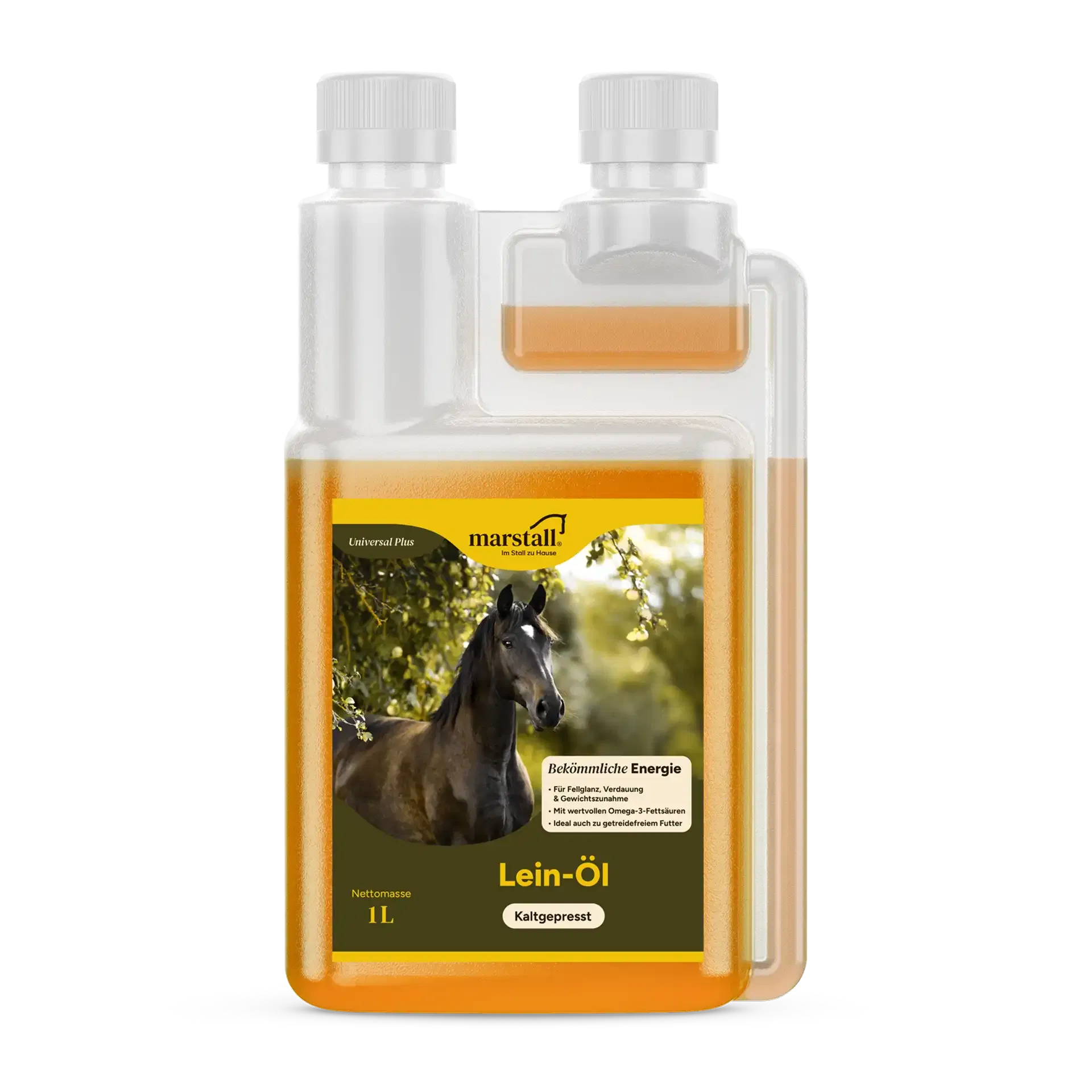 laneno olje za konje 1l Marstall Lein-Distel-Öl - slika 1