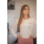 Ženska jahalna majica Techty Honey z dolgimi rokavi - slika 3
